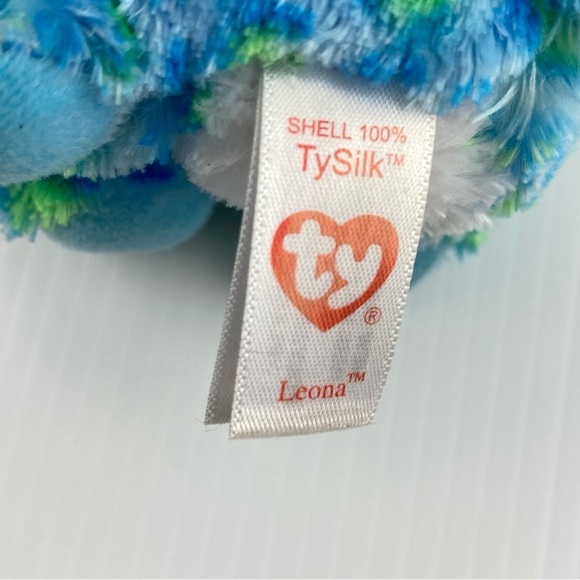 Ty Beanie Boos Leona the Leopard Plush 6 inches Blue and Green Stuffed Animal - Picture 11 of 12